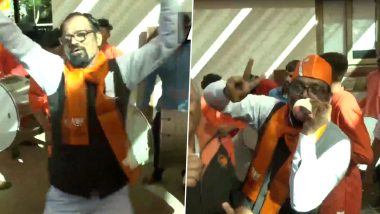 Gujarat Assembly Election Result 2022: Celebrations at Gandhinagar BJP Office As Party Heads to Historic Win in Vidhan Sabha Polls (Watch Video)